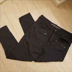 American Eagle hi rise Moto jeggings